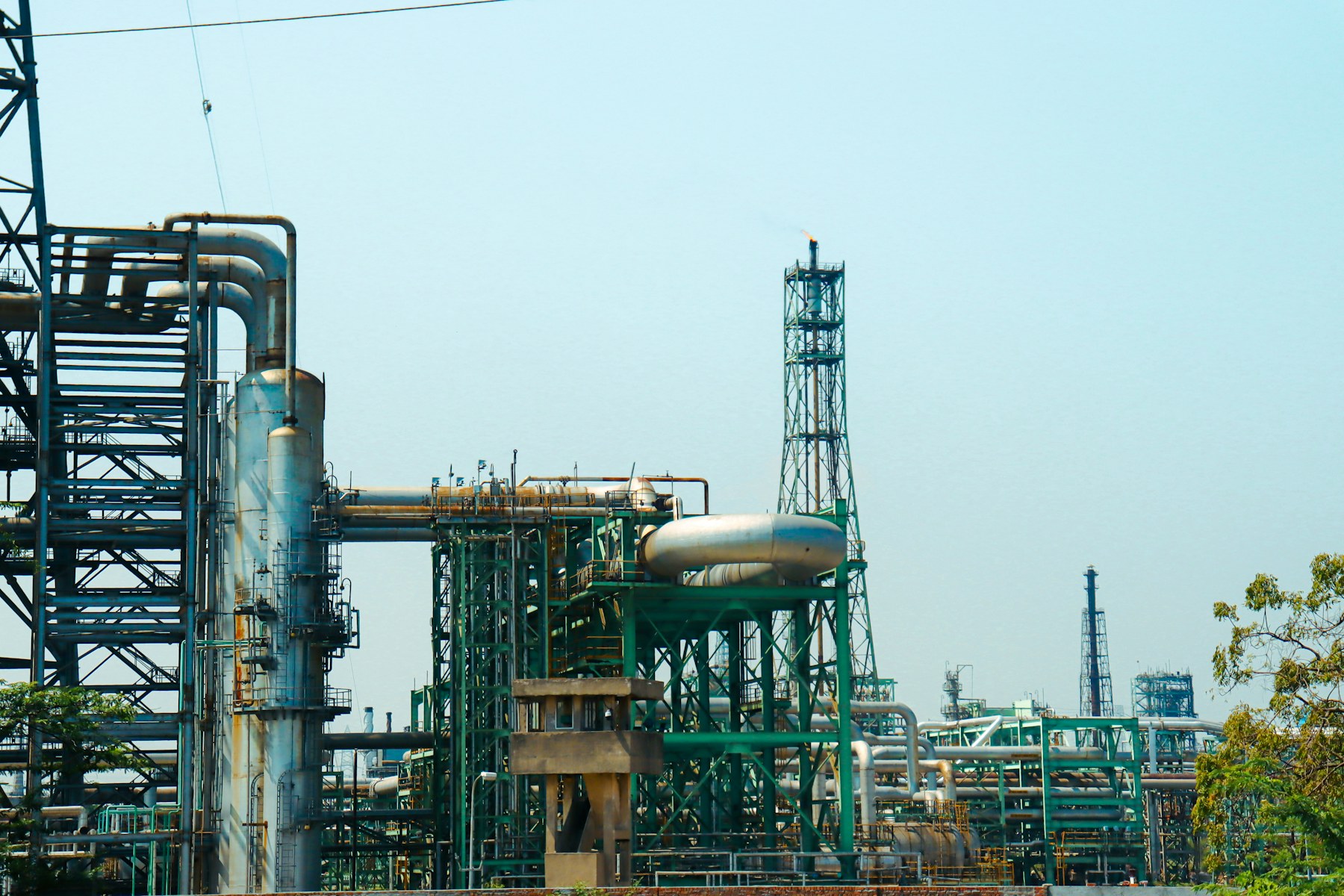 Complex industrial pipework and process equipment